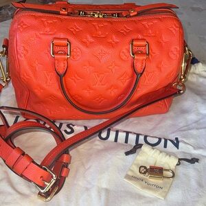EUC•LOUIS VUITTON SPEEDY B 25•EMPREINTE LEATHER•CROSSBODY/SHOULDER/TOP HANDLE
